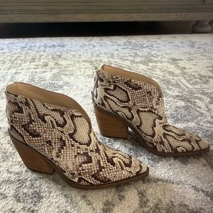 Vince Camuto snakeskin bootie